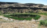 Pond in small volcanic crater
