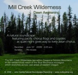 Album cover Mill Creek 2009. John Hartog &copy; 2009 all rights reserved